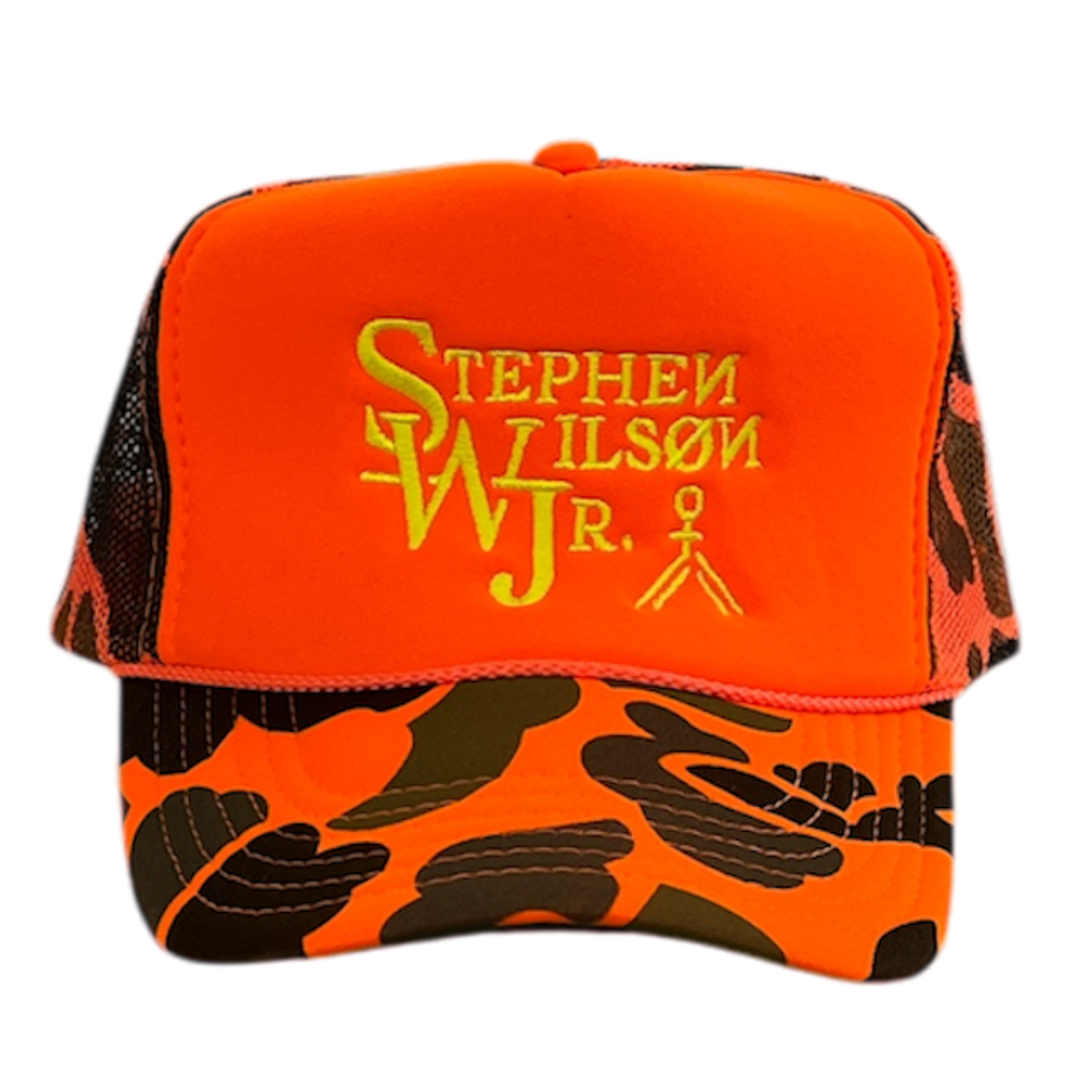 Orange Camo Trucker Hat – Stephen Wilson Jr.